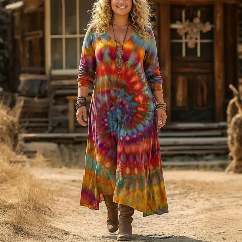 Charlotte | Robe décontractée à manches longues inspirée du vintage
