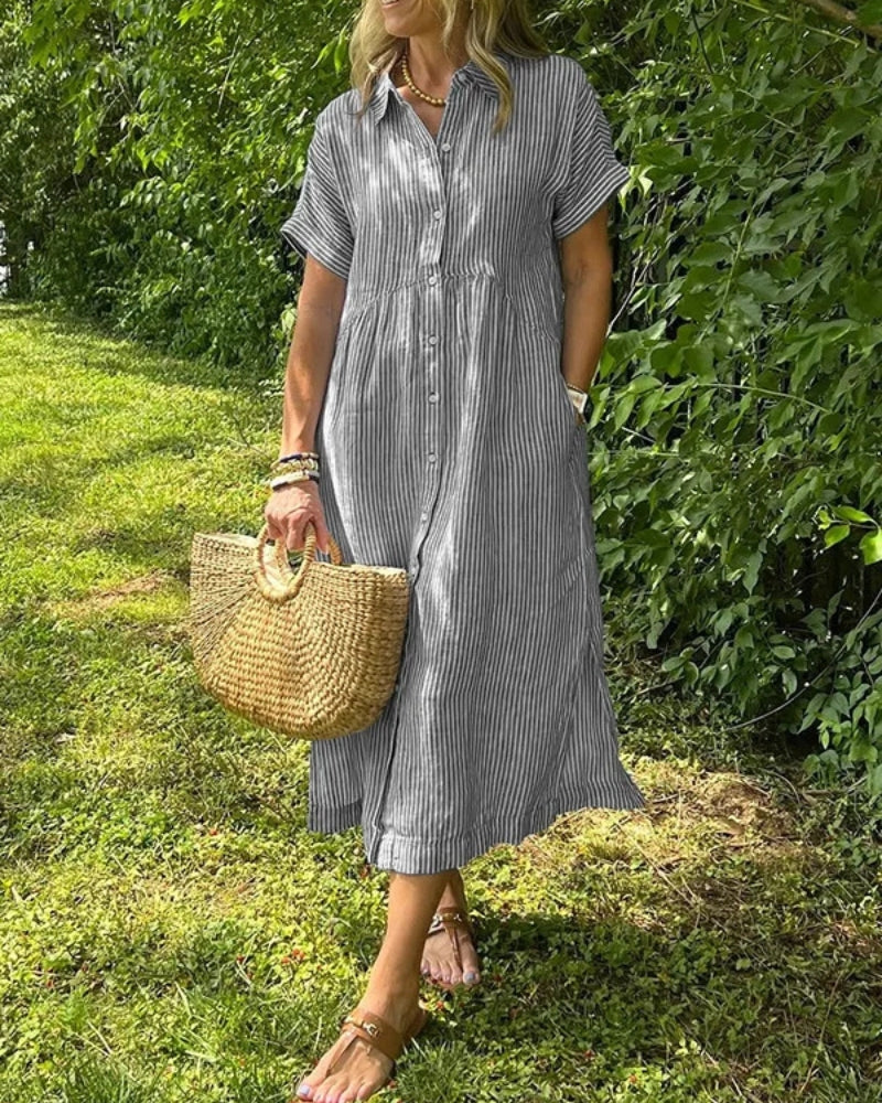 ANOREA - ROBE À RAYURES ÉLÉGANTE