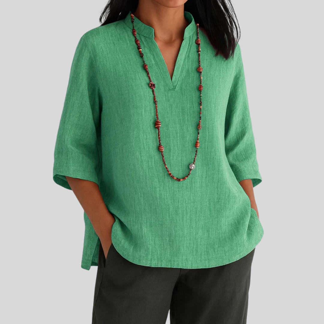 Luna – Blouse en lin avec élégance décontractée