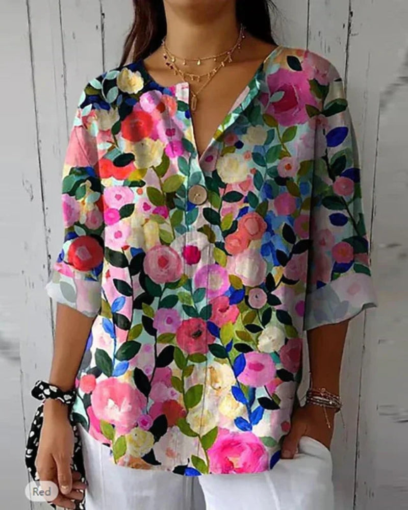 HELEINA - Blouse Vintage Fleurie