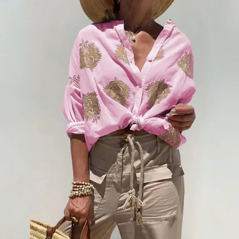 Lina – Blouse avec des broderies élégantes