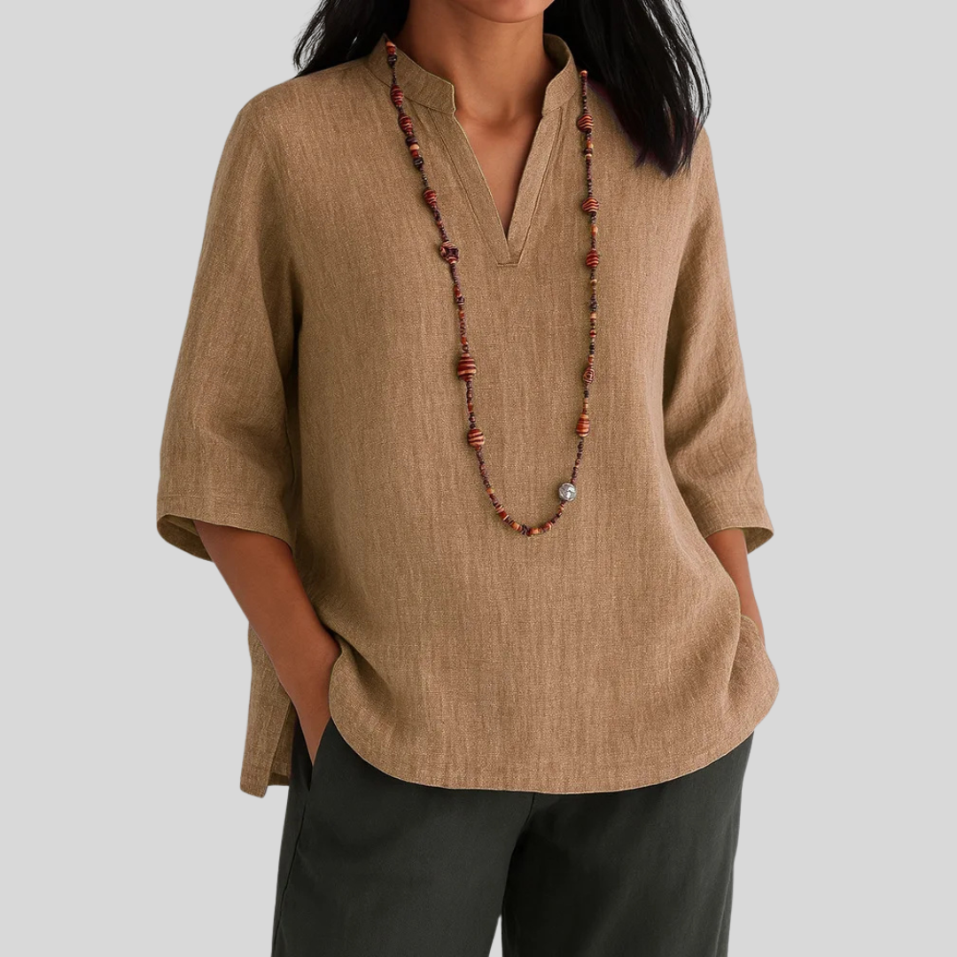Luna – Blouse en lin avec élégance décontractée