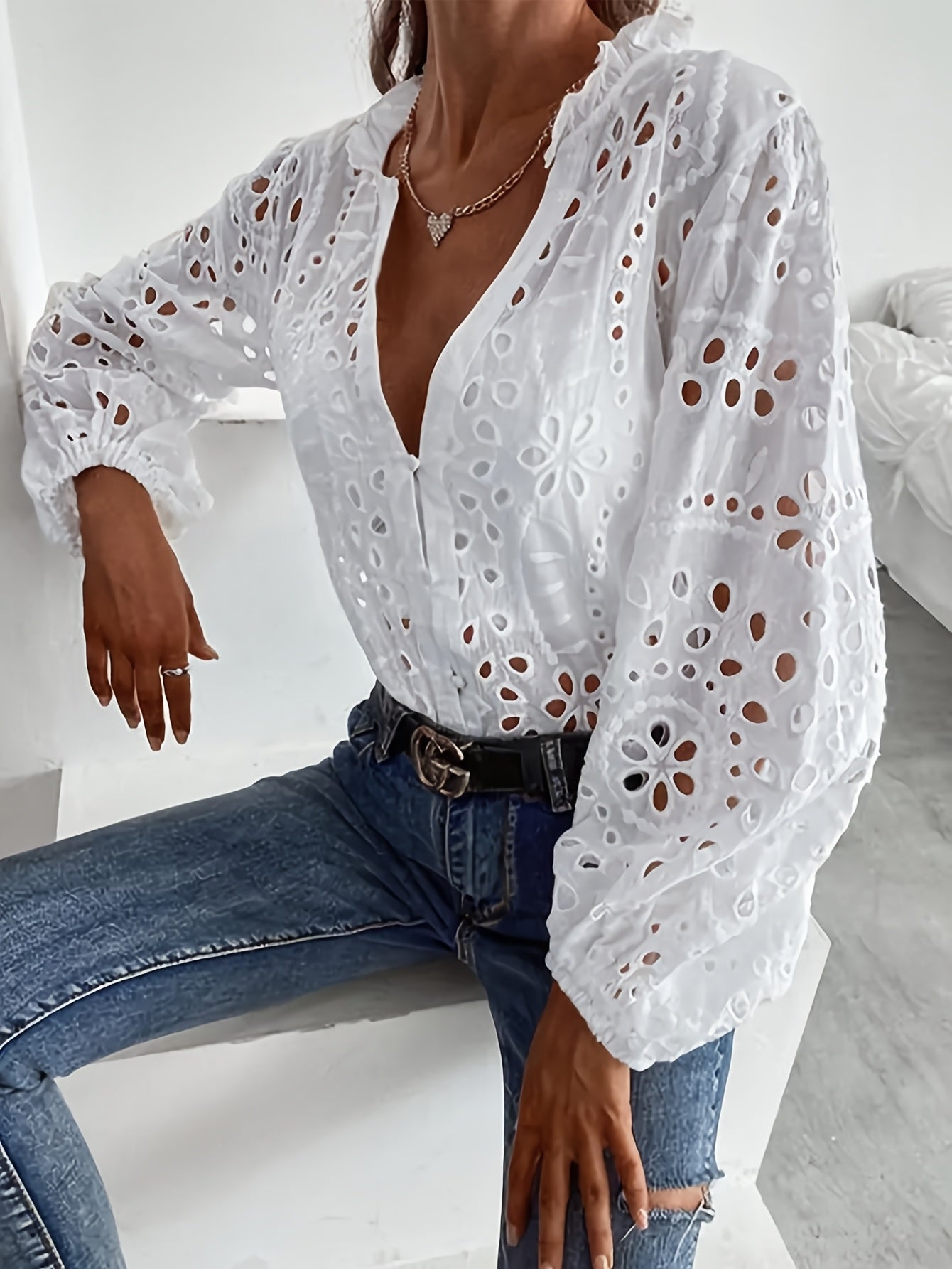 Roselina – Blouse brodée