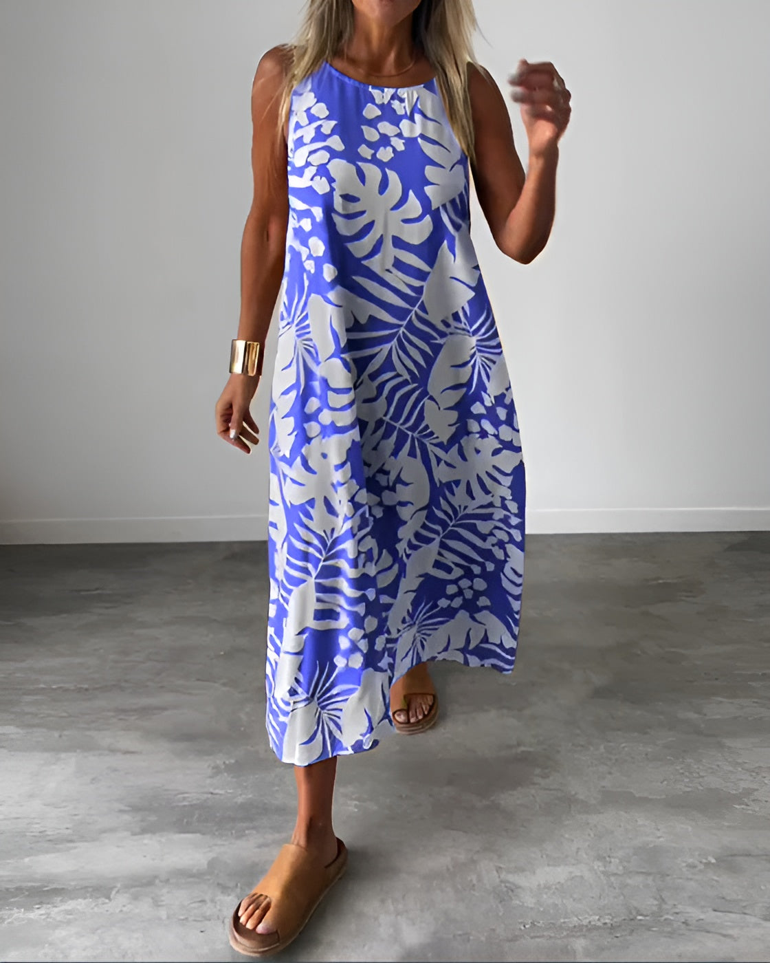 Liora – Robe d'été avec Imprimé Tropical