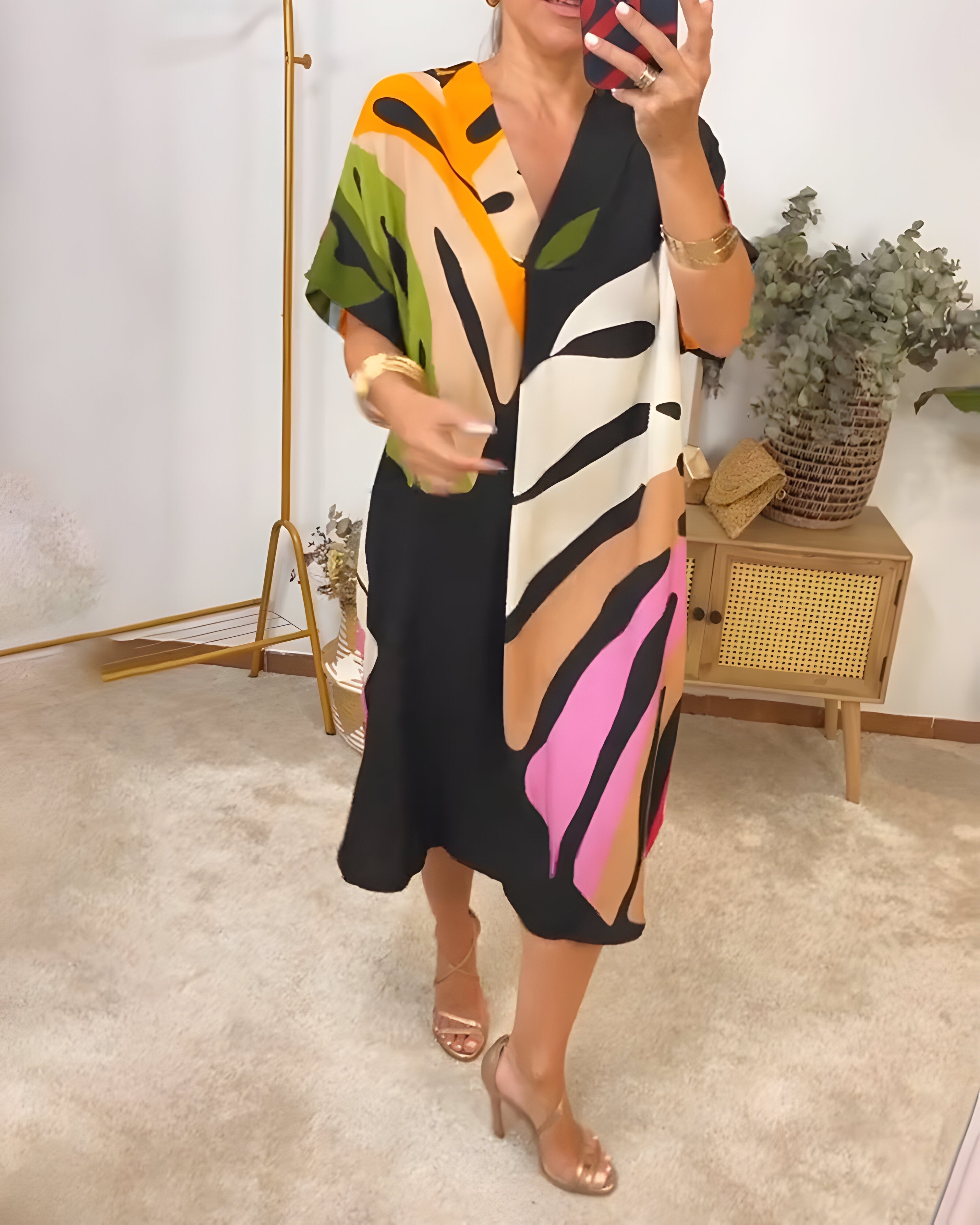 Rosaline™ - Robe décontractée colorée