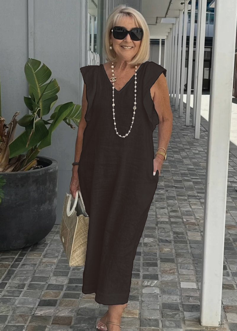 Nora – Robe sans manches avec décolleté en V