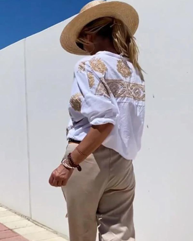 Lina – Blouse avec des broderies élégantes