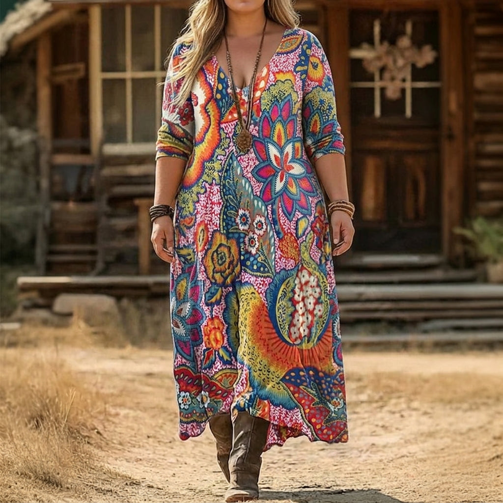 Riley | Robe décontractée à manches longues inspirée vintage