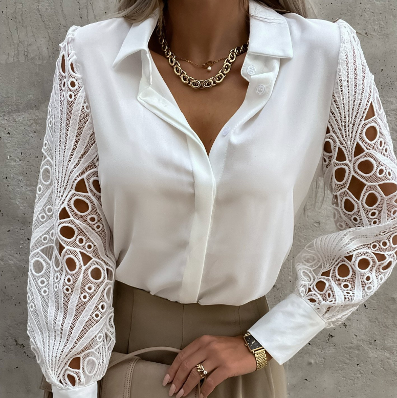 BLUSE À COL MODERNE ENGELBERTA