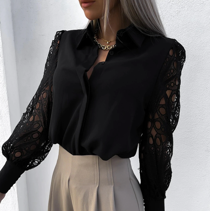 BLUSE À COL MODERNE ENGELBERTA