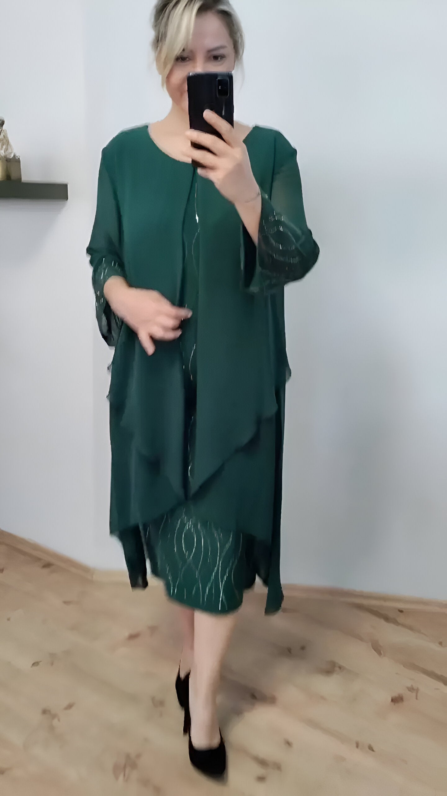 Claudia™ - Robe fluide élégante avec superposition