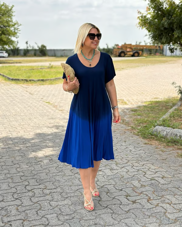 Liora™ – Robe fluide avec dégradé de couleur