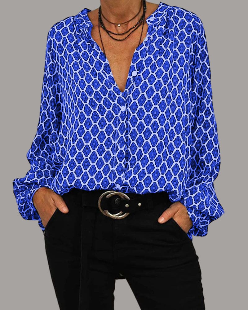 EDWINA I BLOUSE GÉOMÉTRIQUE