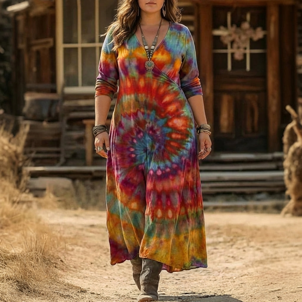 Charlotte | Robe décontractée à manches longues inspirée du vintage