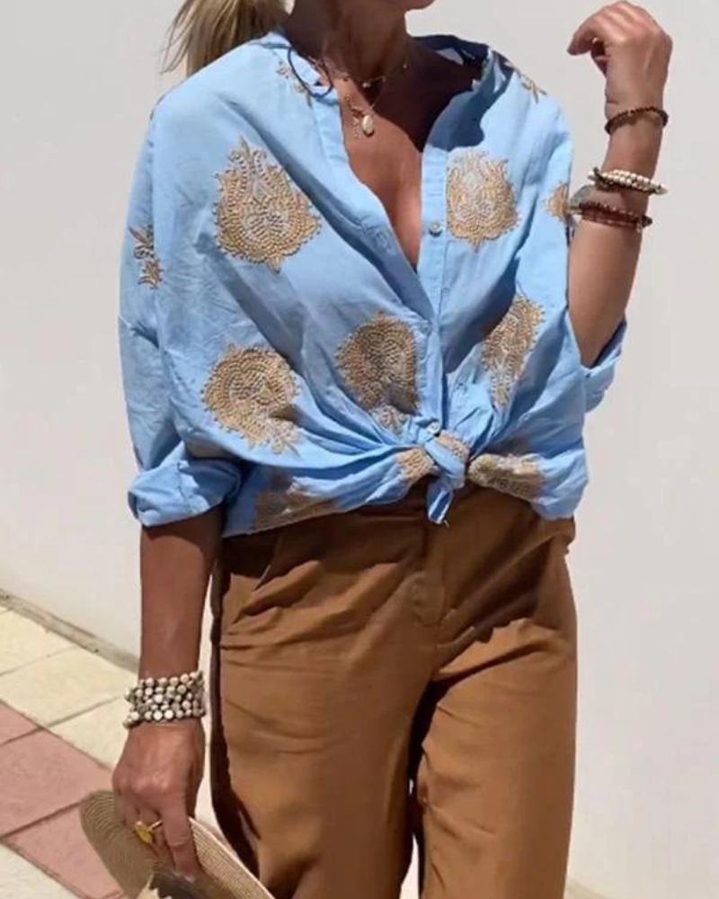 Lina – Blouse avec des broderies élégantes