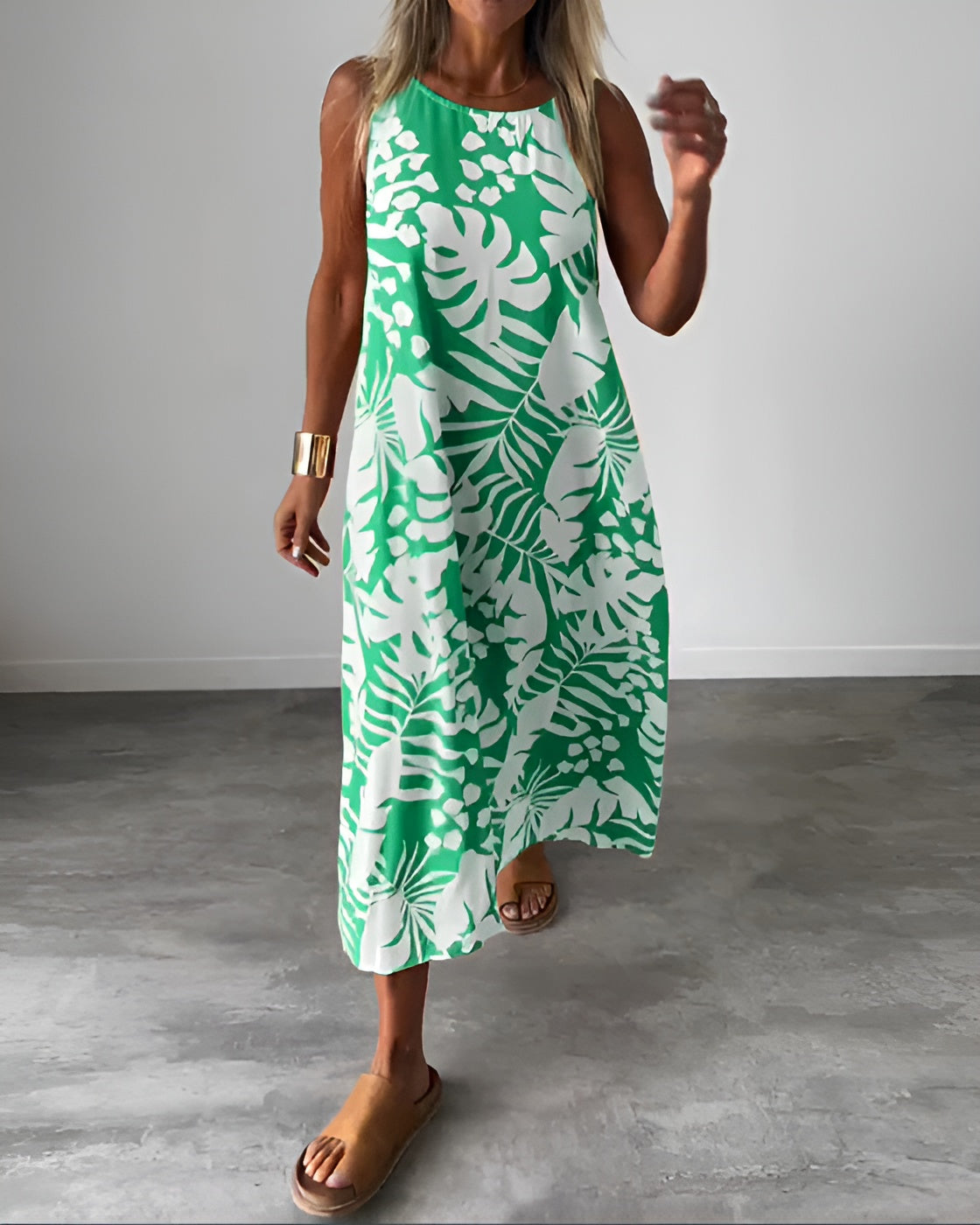 Liora – Robe d'été avec Imprimé Tropical