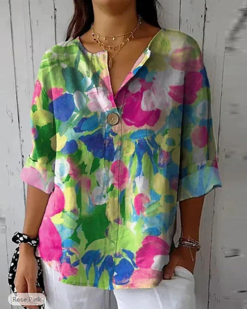 HELEINA - Blouse Vintage Fleurie