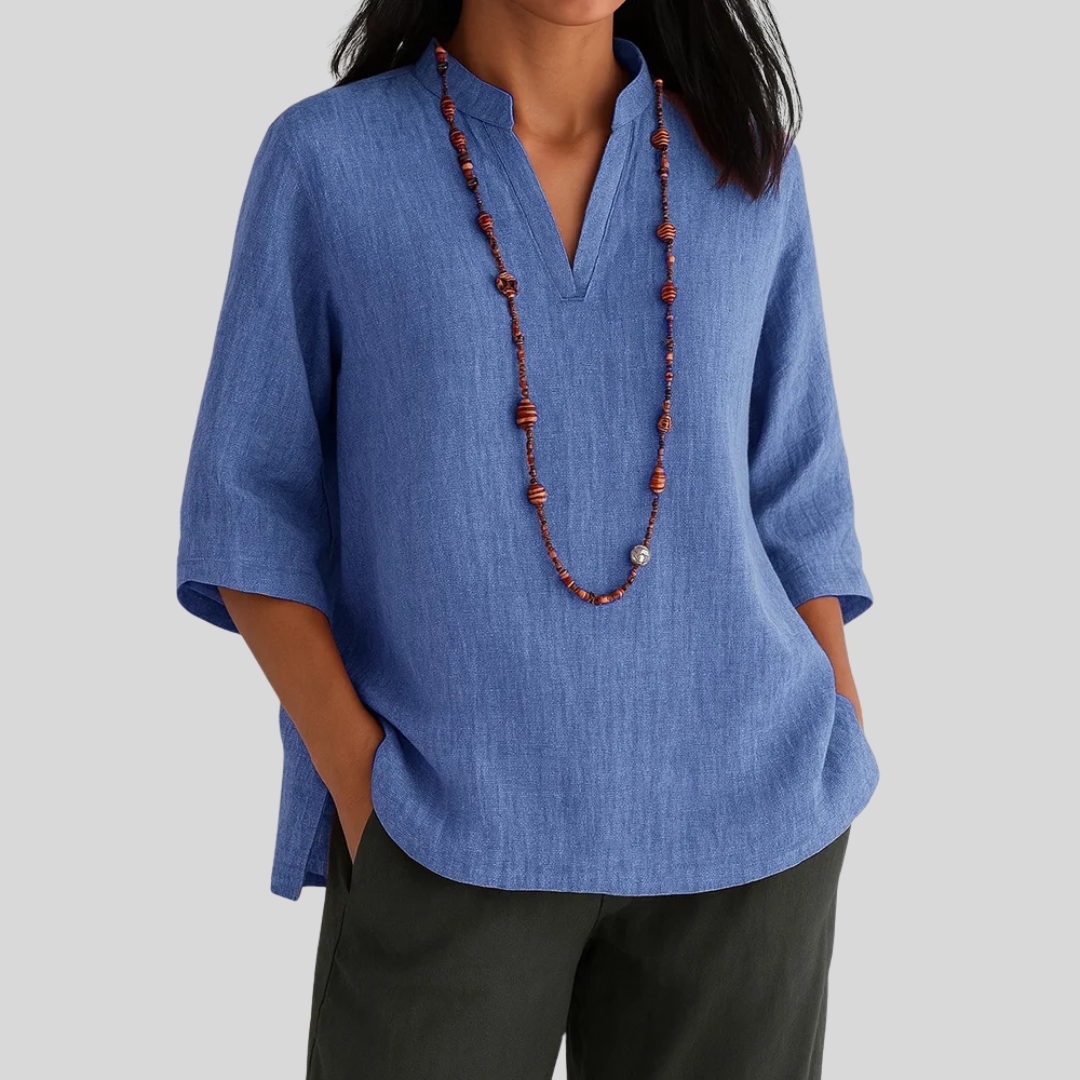 Luna – Blouse en lin avec élégance décontractée
