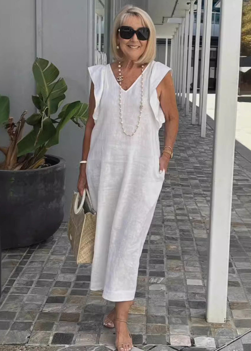 Nora – Robe sans manches avec décolleté en V