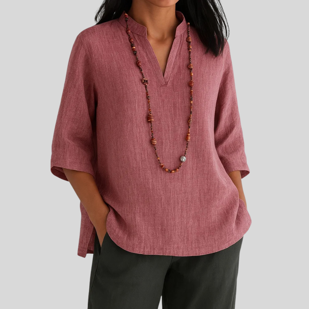 Luna – Blouse en lin avec élégance décontractée