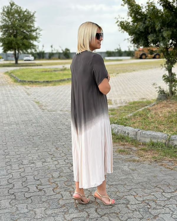 Liora™ – Robe fluide avec dégradé de couleur