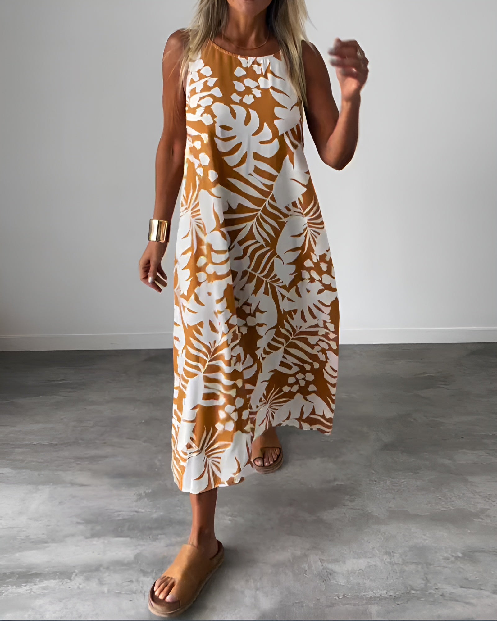Liora – Robe d'été avec Imprimé Tropical