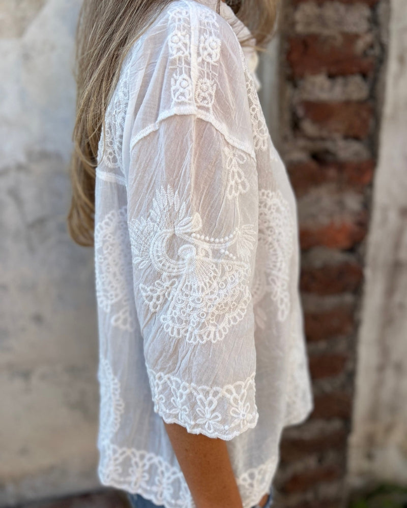 IAREL - BLOUSE ÉLÉGANTE EN DENTELLE