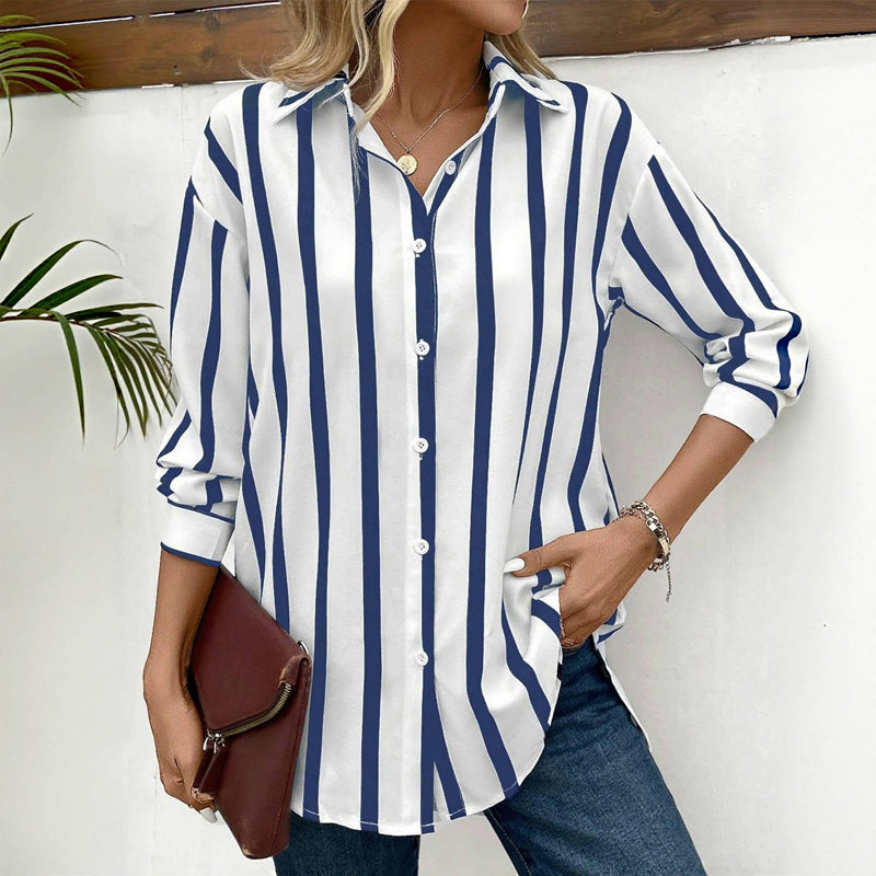Lana – Blouse à rayures classiques et élégance moderne