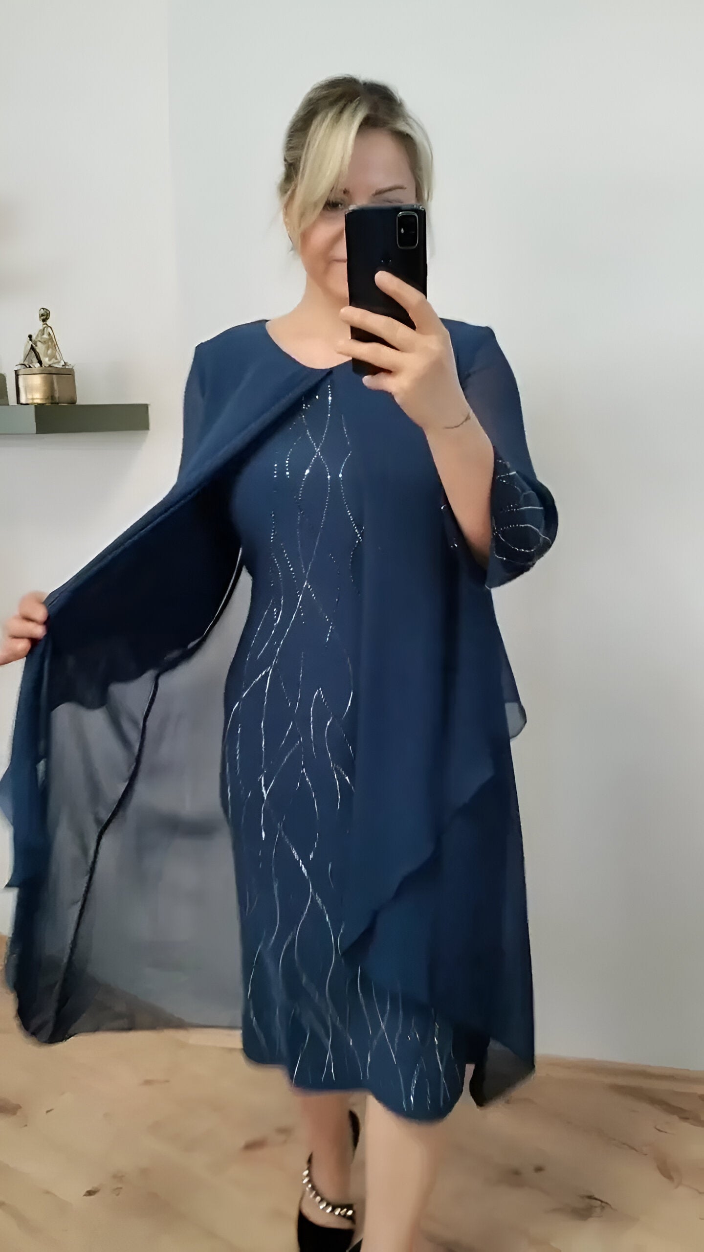 Claudia™ - Robe fluide élégante avec superposition