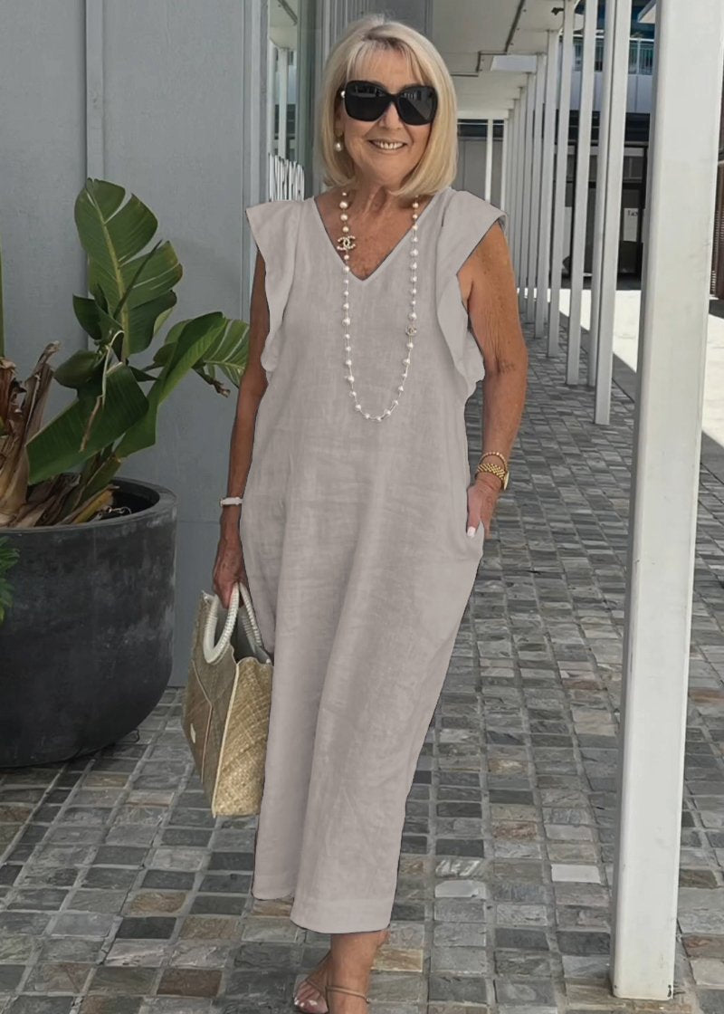 Nora – Robe sans manches avec décolleté en V