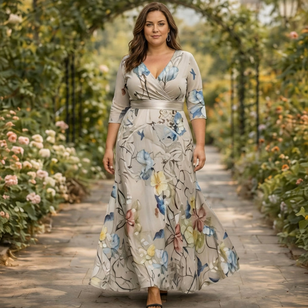 Lillian | Robe Maxi Fluide à Enveloppe