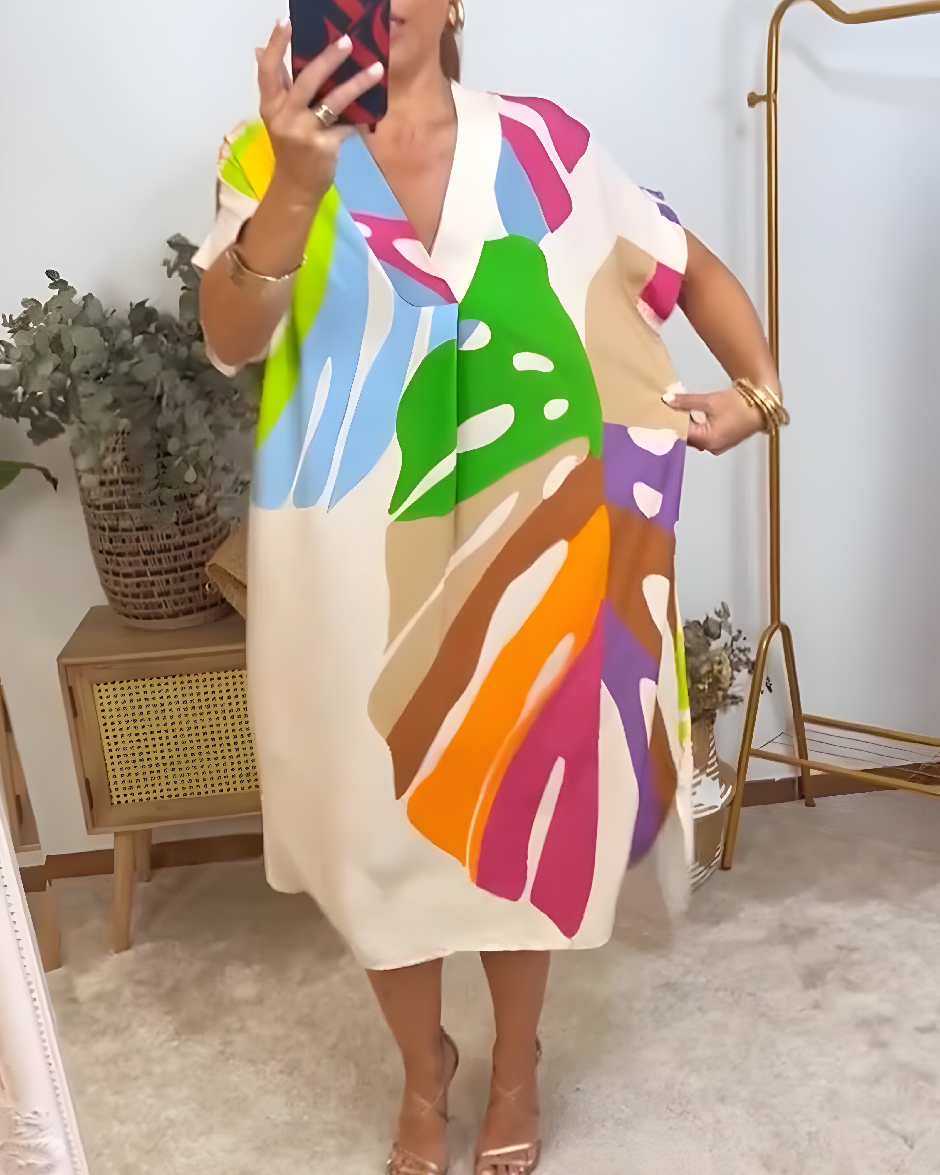 Rosaline™ - Robe décontractée colorée
