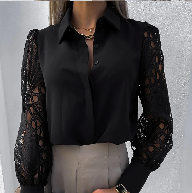 BLUSE À COL MODERNE ENGELBERTA