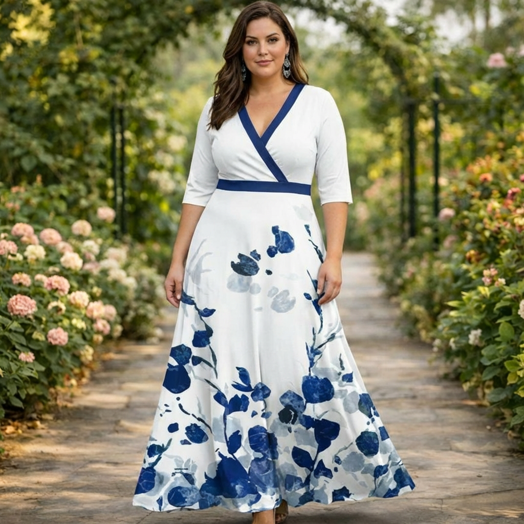 Elara | Robe Maxi Florale Élégante