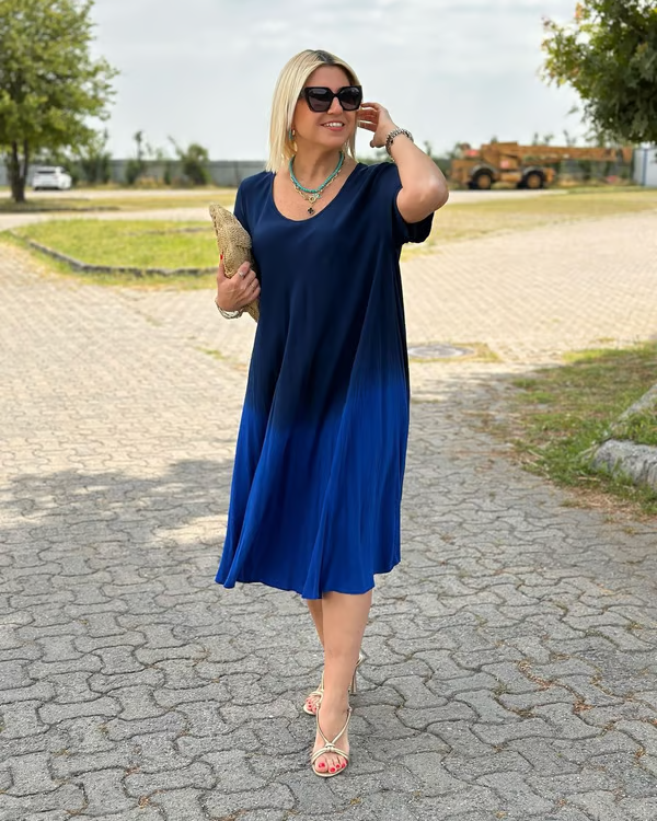 Liora™ – Robe fluide avec dégradé de couleur
