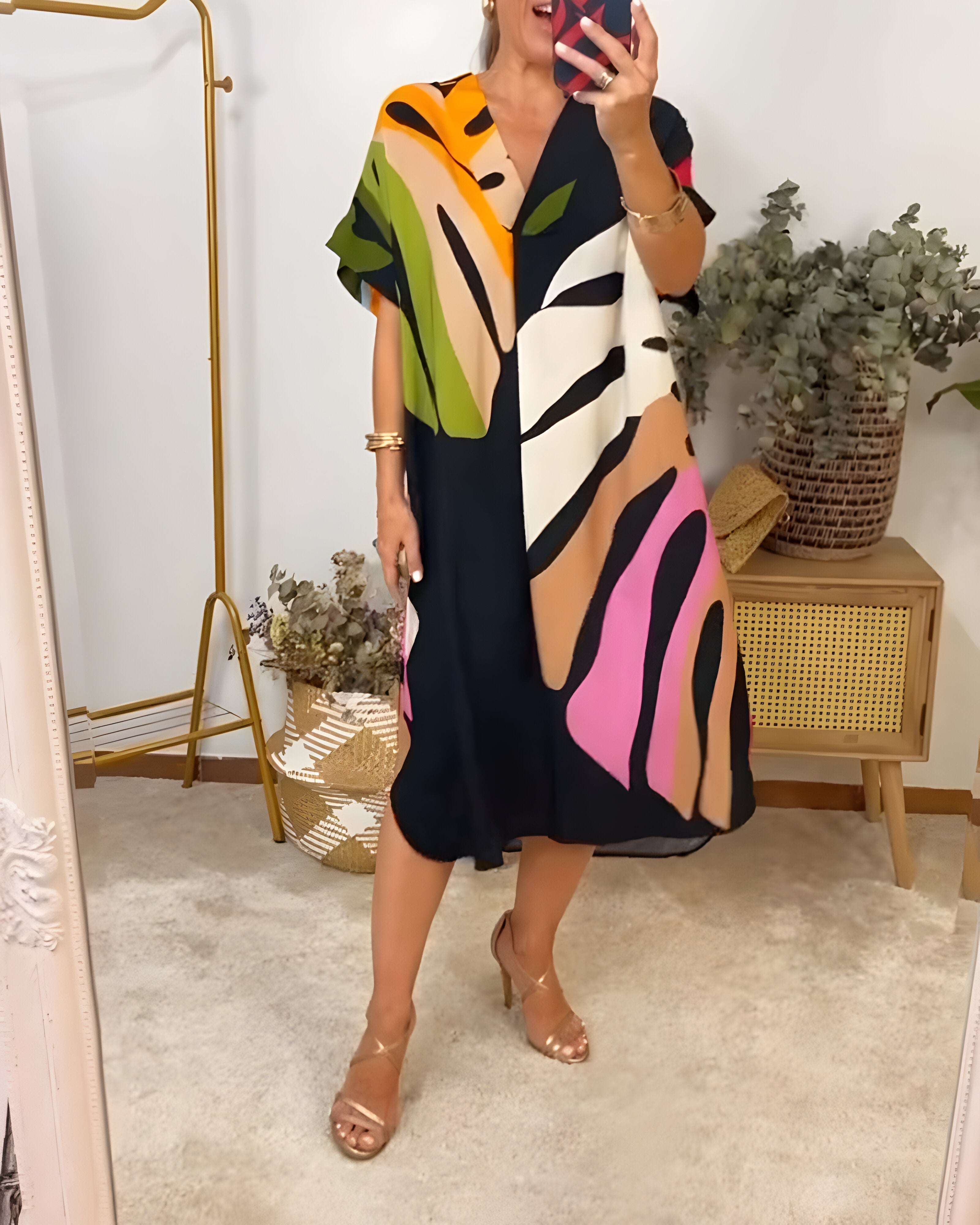 Rosaline™ - Robe décontractée colorée
