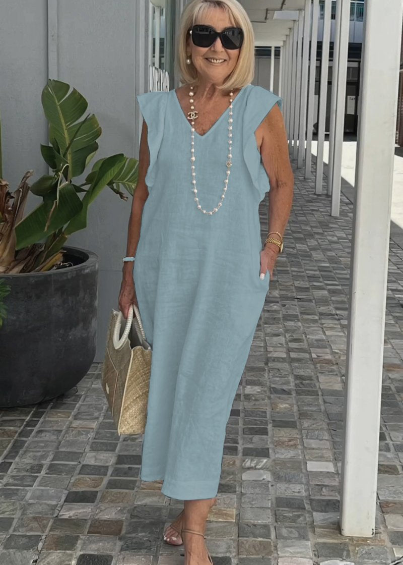 Nora – Robe sans manches avec décolleté en V