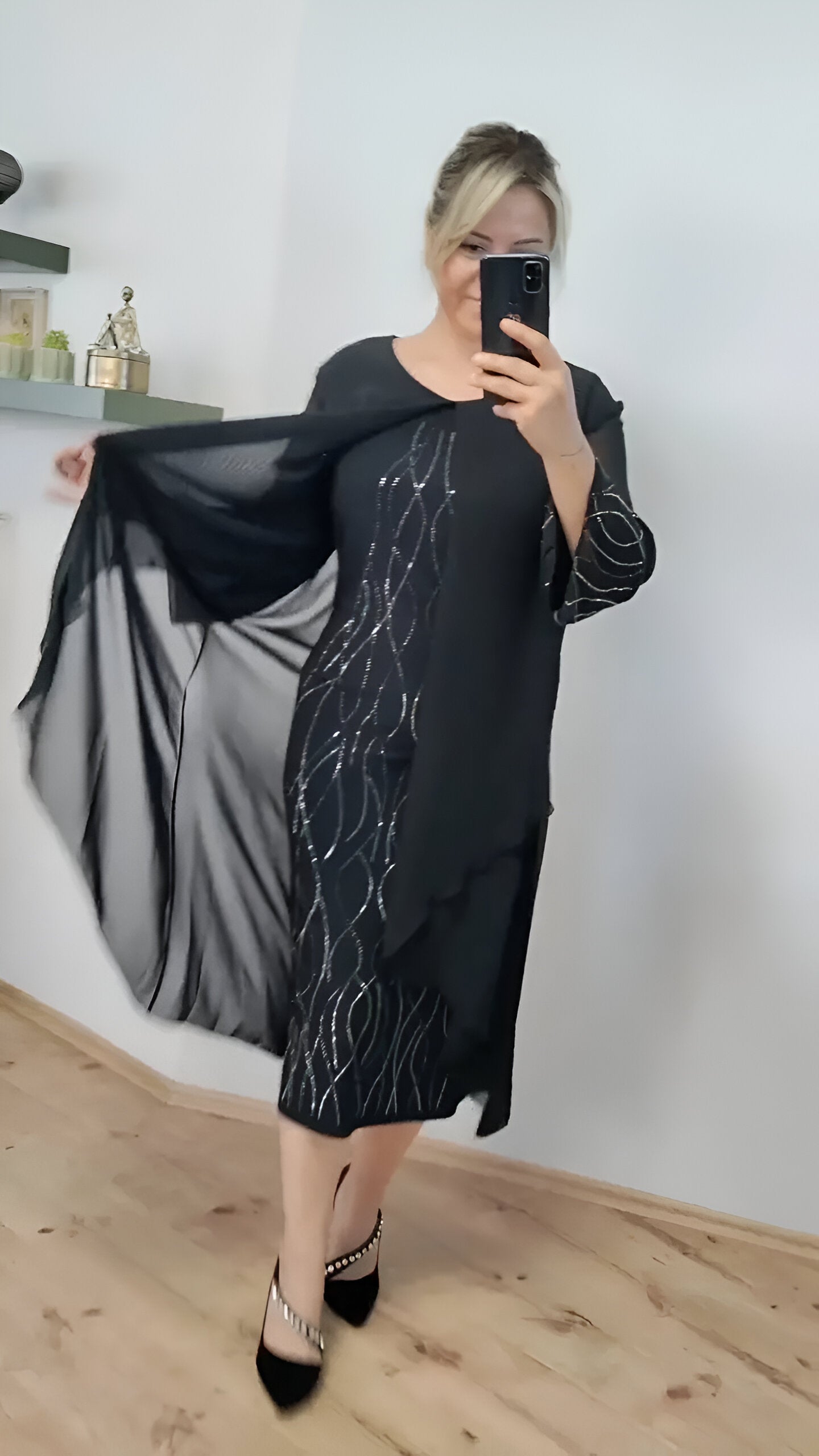 Claudia™ - Robe fluide élégante avec superposition