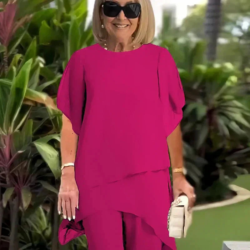Linda – Ensemble avec top et pantalon assorti