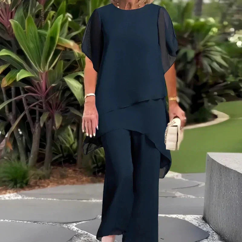 Linda – Ensemble avec top et pantalon assorti